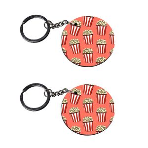 Crafty Worth popcorn fun photo keychain set of 2