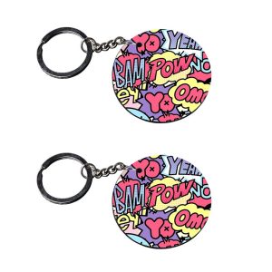 Crafty Worth evil eye photo keychain for girls set of 2