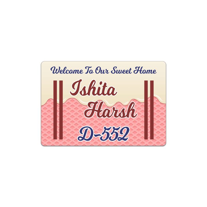 Customized Sweet Home Wooden Name Plate