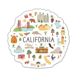 Crafty Worth California theme souvenir wooden fridge magnet
