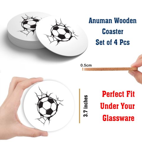 Crafty Worth | MDF Wood Coasters |Gift this Unique Designer Printed Coasters | coaster cute Handmade Wooden Coaster Set for Home Kitchen, Office Desk for girls, boys, kids | Set of 4 (3.7 IN x 3.7 IN - alternate view