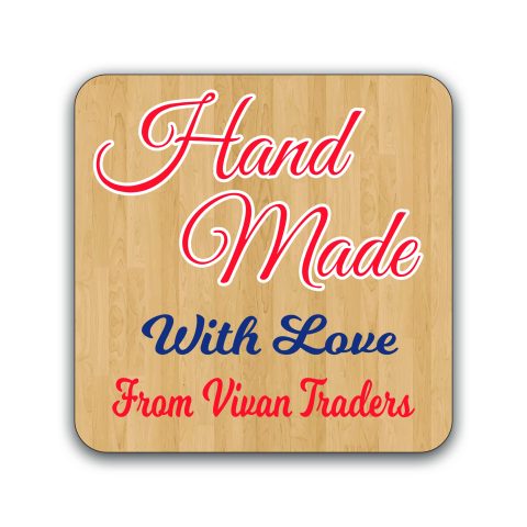 Crafty Worth Wooden| Hand made with love For Small Business, Return Gifts, Packaging Material, Professional Use Customized for Birthday, Engagement, Anniversary and All Other Parties/Events Set of 12