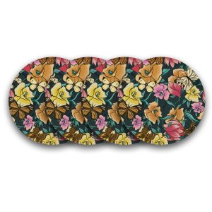 Crafty Worth wooden cup coasters set of 4