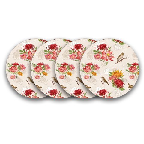 Crafty Worth | MDF Wood Coasters |Gift this Unique Designer Printed Coasters | coasters for drinks Handmade Wooden Coaster Set for Home Kitchen, Office Desk for girls, boys, kids | Set of 4 (3.7 IN x 3.7 IN