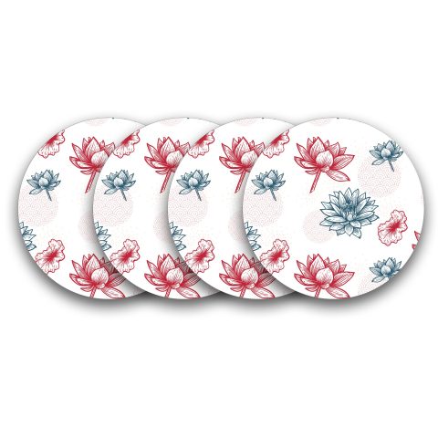 Crafty Worth | MDF Wood Coasters |Gift this Unique Designer Printed Coasters | coasters for hot dishes Handmade Wooden Coaster Set for Home Kitchen, Office Desk for girls, boys, kids | Set of 4 (3.7 IN x 3.