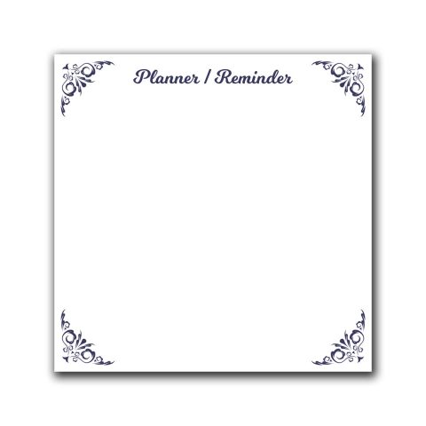 Floral Border Magnetic Fridge Planner