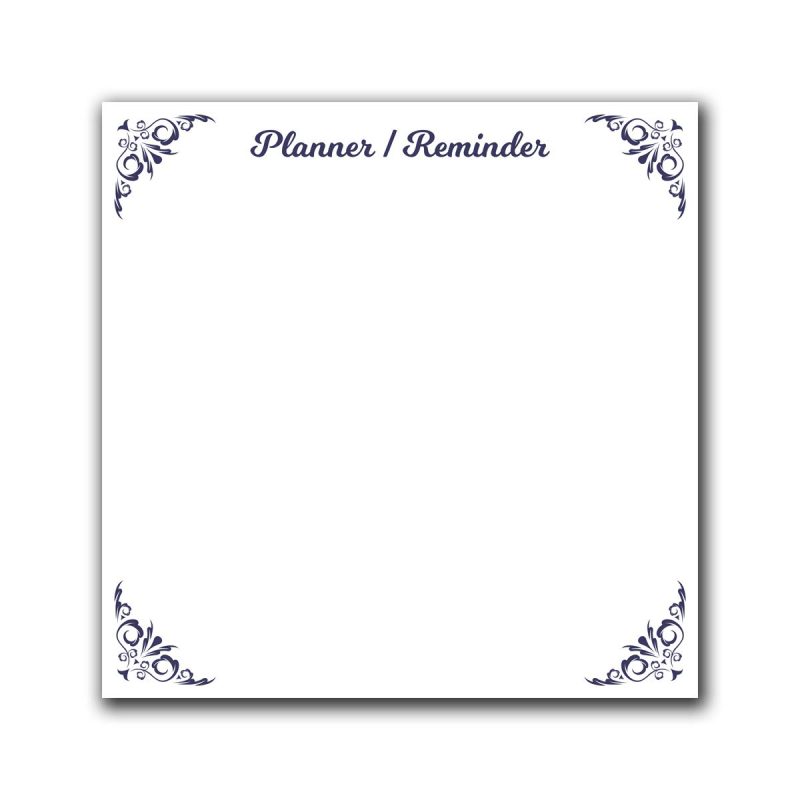 Floral Border Magnetic Fridge Planner