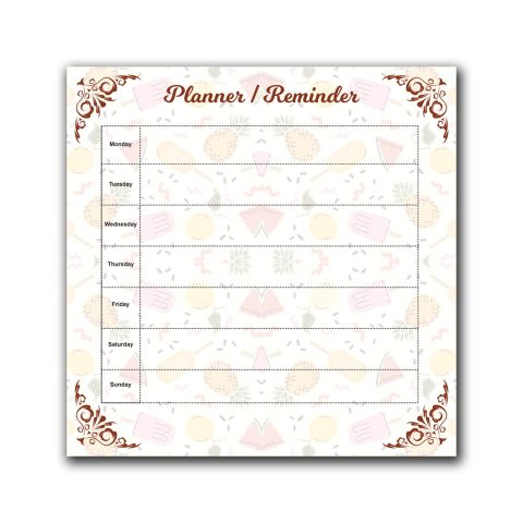 Crafty Worth Magnetic Weekely Planner Dry White Board Sheet for Kitchen magnetic white board for refrigerator