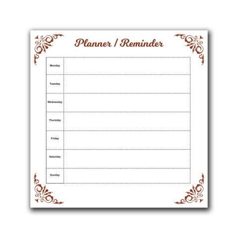 Crafty Worth Magnetic Weekely Planner plain Dry White Board Sheet for Kitchen magnetic whiteboard for fridge Dry Erase Flexible Writing Film for Fridge/Office/Metal/Wardrobe 12×12 IN - alternate view