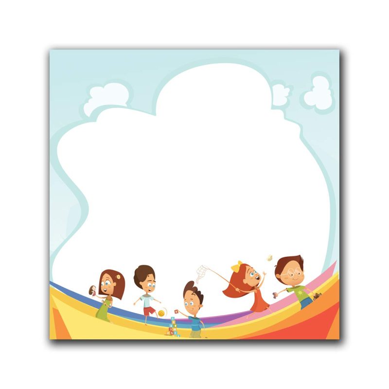 Kids Playtime Illustrated Magnetic Whiteboard