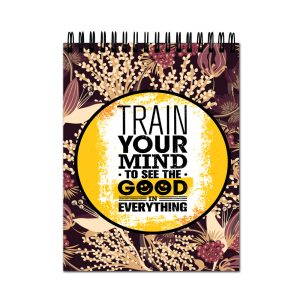 Crafty Worth A4 sketch book with Train Your Mind motivational cover