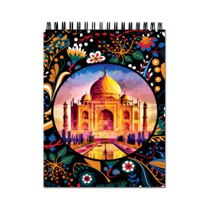 Crafty Worth A4 sketch book with Taj Mahal cover design