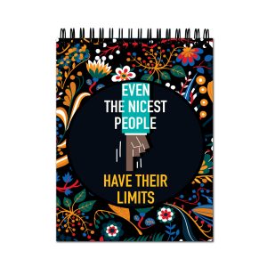 Crafty Worth A4 sketch book with Even the Nicest People witty quote cover