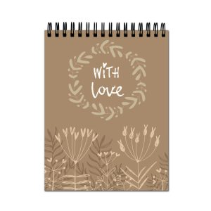 Crafty Worth A4 sketch book with With Love cover design