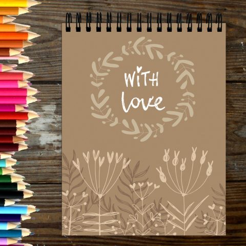 Crafty Worth Sketch Book With love sketch book for sketching Thick Sheets A4 Size,100 Sheets/200 Pages - alternate view