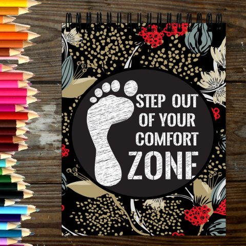 Crafty Worth Sketch Book step out of your comfort zone sketch book A4 Thick Sheets A4 Size,100 Sheets/200 Pages - alternate view