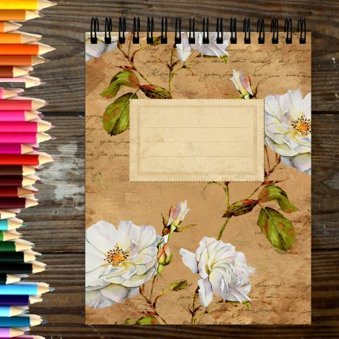 Crafty Worth Sketch Book and drawing book Vintage texture sketch book for kids Thick Sheets A4 Size,100 Sheets/200 Pages - alternate view