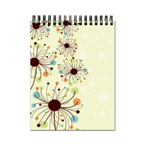 Crafty Worth Sketch Book light green floral texture sketch book for kids Thick Sheets A4 Size,100 Sheets/200 Pages