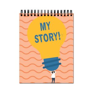 Crafty Worth A4 sketch book with My Story cover design