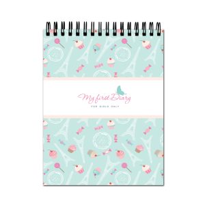 Crafty Worth kids A4 sketch book with My First Diary cover design