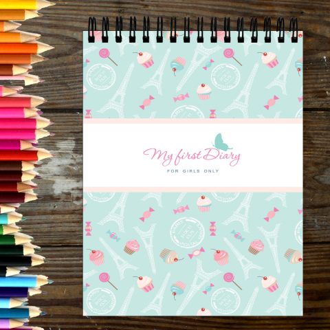 Crafty Worth Sketch Book My first diary sketch book for kids Thick Sheets A4 Size,100 Sheets/200 Pages - alternate view