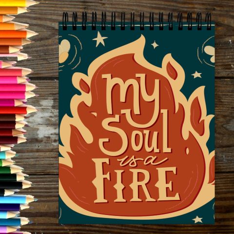 Crafty Worth Sketch Book my soul is a fire sketch book for artists a4 Thick Sheets A4 Size,100 Sheets/200 Pages - alternate view