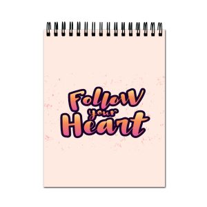 Crafty Worth A4 sketch book with Follow Your Heart cover design