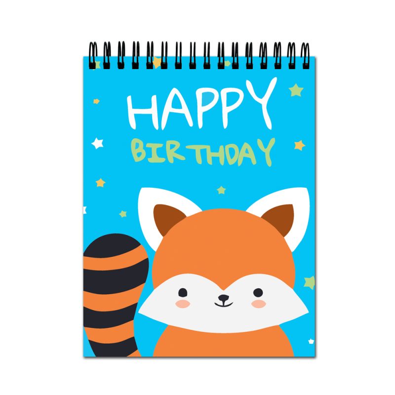 Fox Illustration Birthday Sketch Book