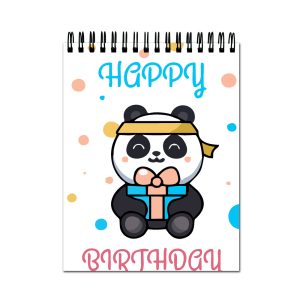 Crafty Worth A4 sketch book with Happy Birthday panda cover