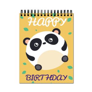 Crafty Worth A4 sketch book with Happy Birthday white panda cover