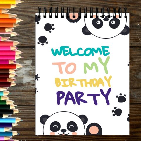 Crafty Worth Sketch Book welcome to my party sketch book for kids Thick Sheets A4 Size,100 Sheets/200 Pages - alternate view