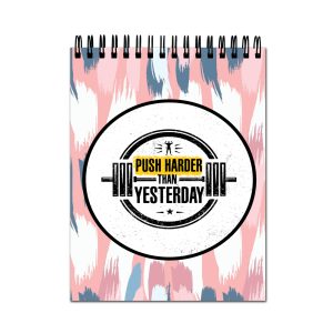 Crafty Worth artist A4 sketch book with Push Harder motivational cover