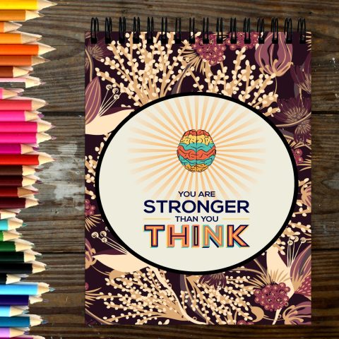 Crafty Worth Sketch Book you are stronger sketch book for kids Thick Sheets A4 Size,100 Sheets/200 Pages - alternate view