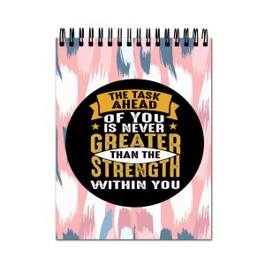 Crafty Worth A4 sketch book with The Task Ahead motivational cover