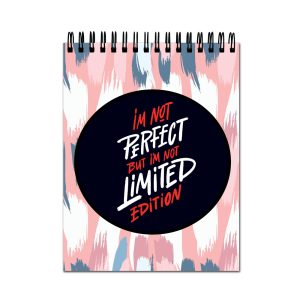 Crafty Worth A4 sketch book with I Am Not Perfect But quote cover