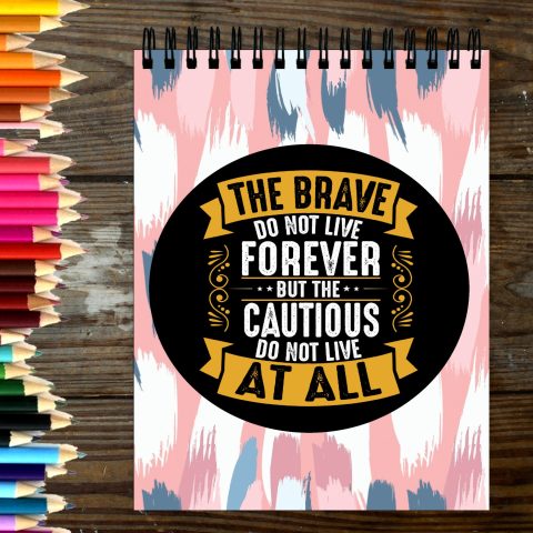 Crafty Worth Sketch Book the brave do not live sketch book for kids Thick Sheets A4 Size,100 Sheets/200 Pages - alternate view
