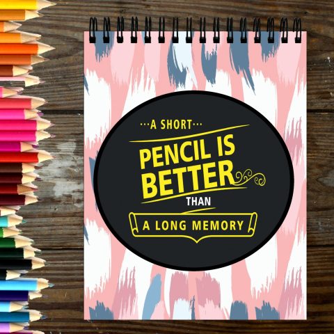 Crafty Worth Sketch Book a short pencil is better sketch book for sketching Thick Sheets A4 Size,100 Sheets/200 Pages - alternate view