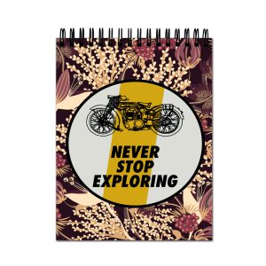 Crafty Worth A4 sketch book with Never Stop Exploring cover design