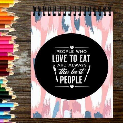 Crafty Worth Sketch Book people who love to eat sketch book A4 Thick Sheets A4 Size,100 Sheets/200 Pages - alternate view