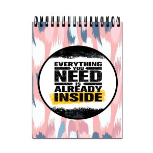 Crafty Worth artist A4 sketch book with Everything You Need quote cover