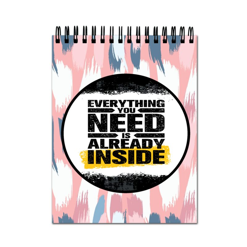 Inspirational Quote A4 Spiral Sketchbook