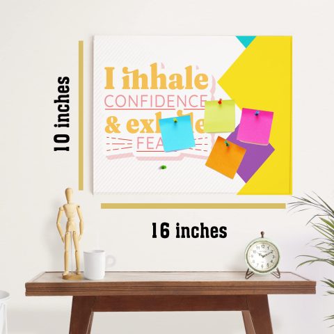 Crafty Worth | Confidence Soft Pin Up Bulletin board | Notice pin up board | Photo Board for Home/Office/Kids Room cork Pin Board Customized | 10×16 inches - alternate view