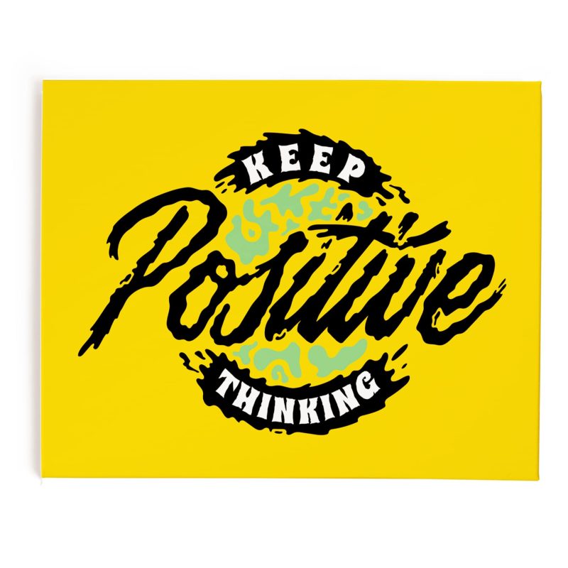 Keep Positive Yellow Pin Board