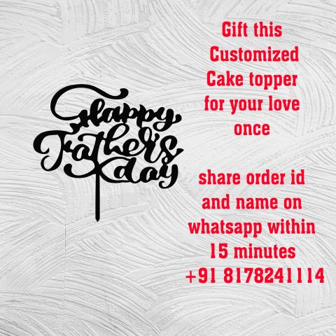 Crafty Worth | Super Dad Cake Topper, Best Dad Ever, Happy Birthday Dad, Happy Father’s Day Party Decorations Personalized Cake Topper for Birthday, Engagement, Anniversary and All Other Parties/Events - alternate view