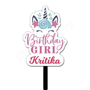 Crafty Worth unicorn Happy Birthday cake topper