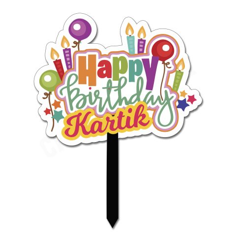Crafty Worth | Cake Topper Acrylic Cake Topper | Cake Topper Cake Decoration Supplies Personalized Cake Topper for Birthday boy, Engagement, Anniversary and All Other Parties/Events