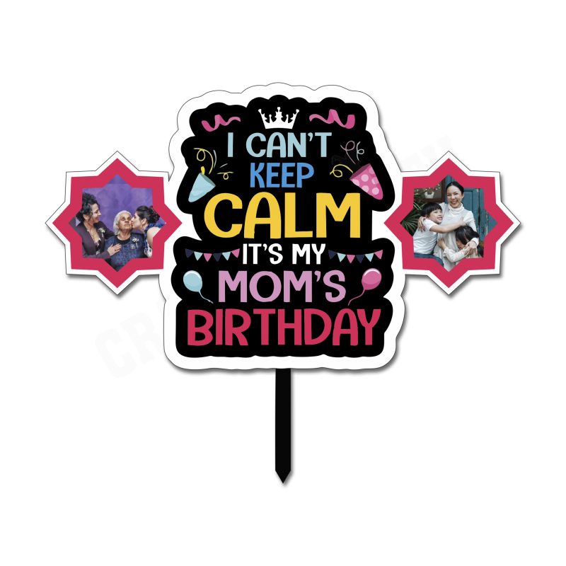 Crafty Worth | Best Mom Ever Cake Topper for Happy Mother's Day | Mother Birthday Party Decortions | Boys | Kids | Wife | Husband Personalized Cake Topper for mom Birthday | girls | couple