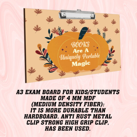 Crafty Worth | exam Writing pad | exam Board for Girls | Teachers | exam Board for Kids | clip board for girls| clip board for Boys | Stainless Clip | clip board A3 size - alternate view