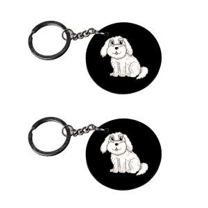 | dog paw keychains | keychain for bike customized keychain with photo Printed Wooden Keychain| Circle Shape Set of 2 keyring