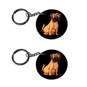 | puppy dogs keychain | keychain for wagon r customized keychain with photo Printed Wooden Keychain| Circle Shape Set of 2 ke
